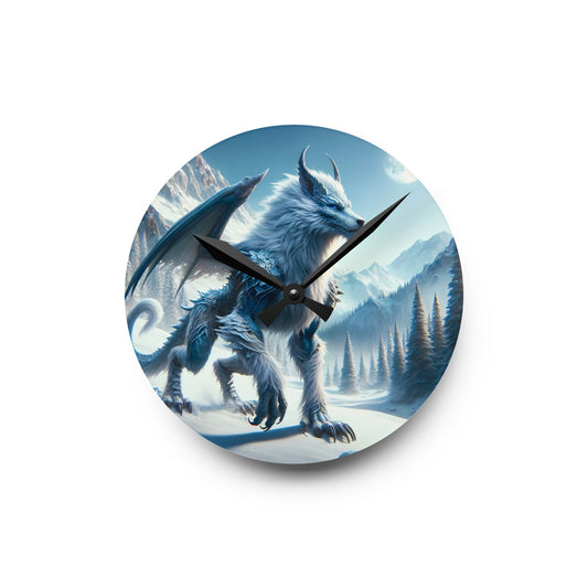 ساعة حائط | أكريليك | مستديرة أو مربعة | أساطير نورسية | فنرير