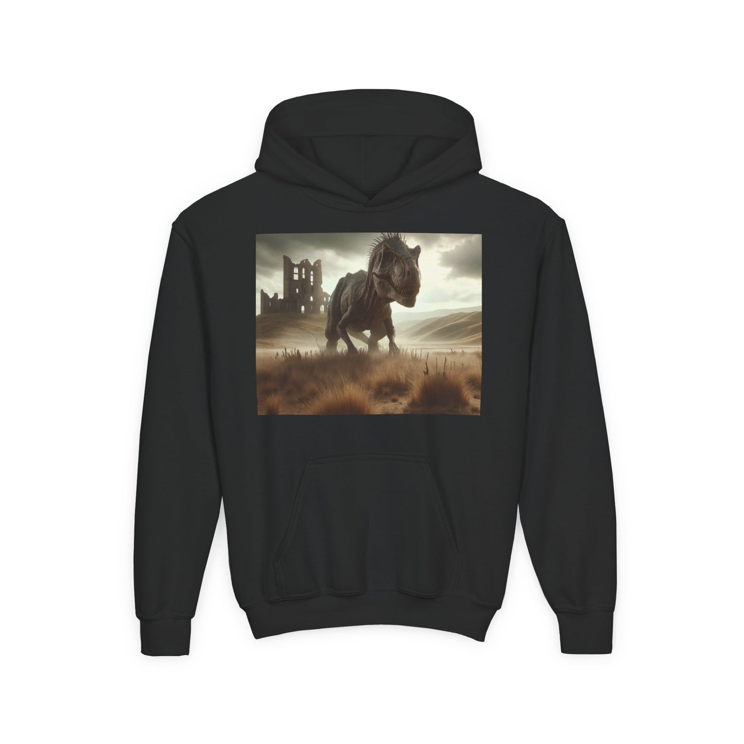 Felpa | Ragazzi | Con cappuccio | Misto pesante | Paleofinzione | Dinosauri Preistorici | T-Rex