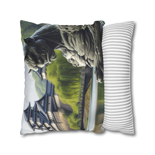 Pillowcase | Square | Polyester canvas | Dark Fantasy | Yokai Lore | Oni