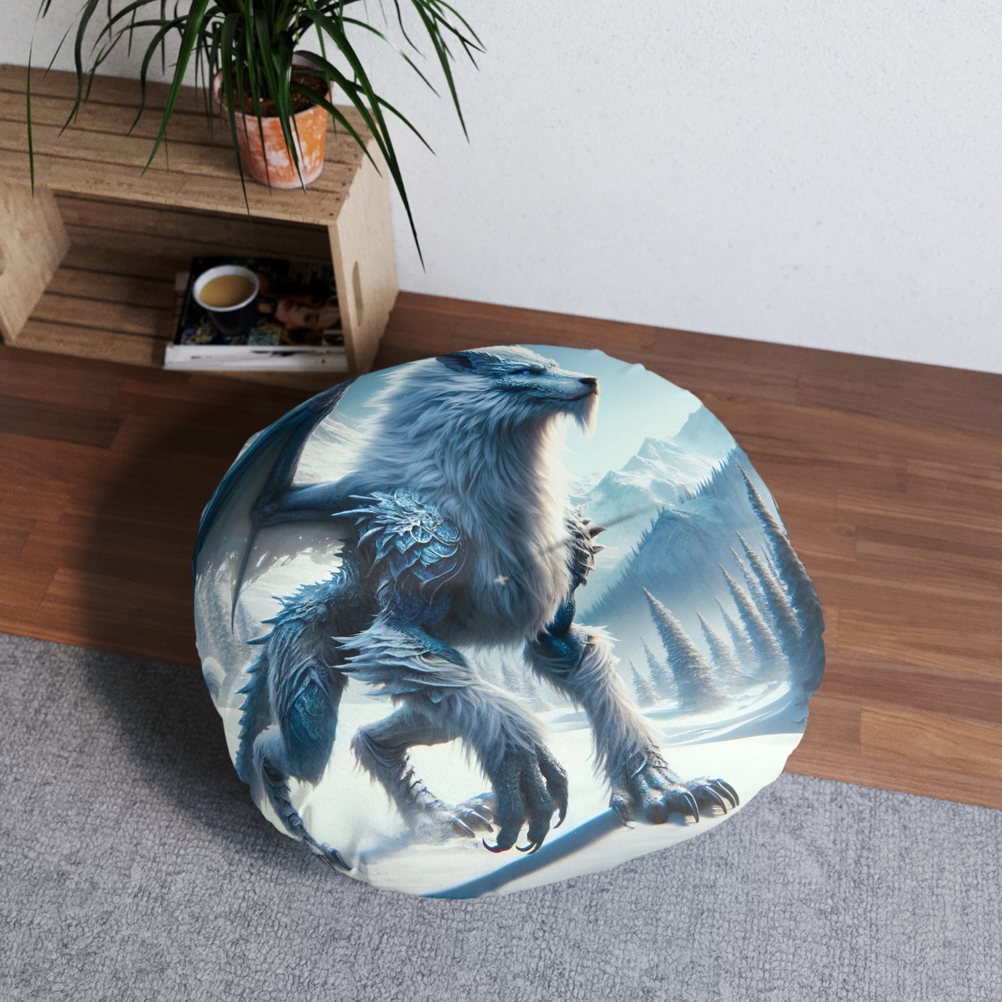 تکیہ | فرش کا تکیہ | ٹفٹڈ | گول | نورسی اساطیر | فینریر