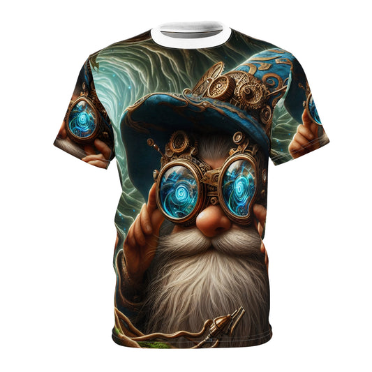 Tişört | Her Yeri Baskılı | Unisex Tişört | Steampunk Fantezi | Cüce Büyücü | Portre