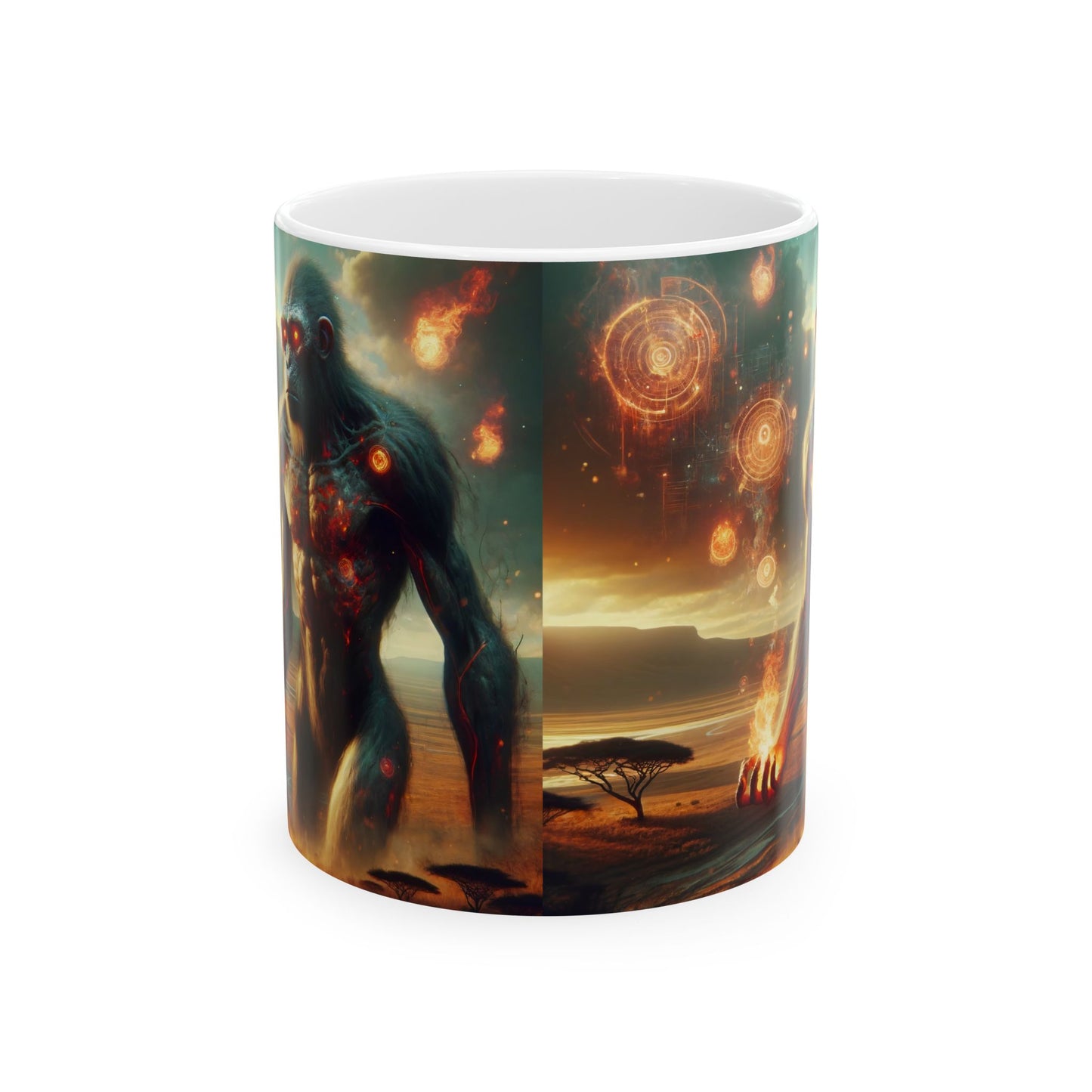 Taza | Cerámica | Blanca | Mitología Primordial | Titán Ancestral