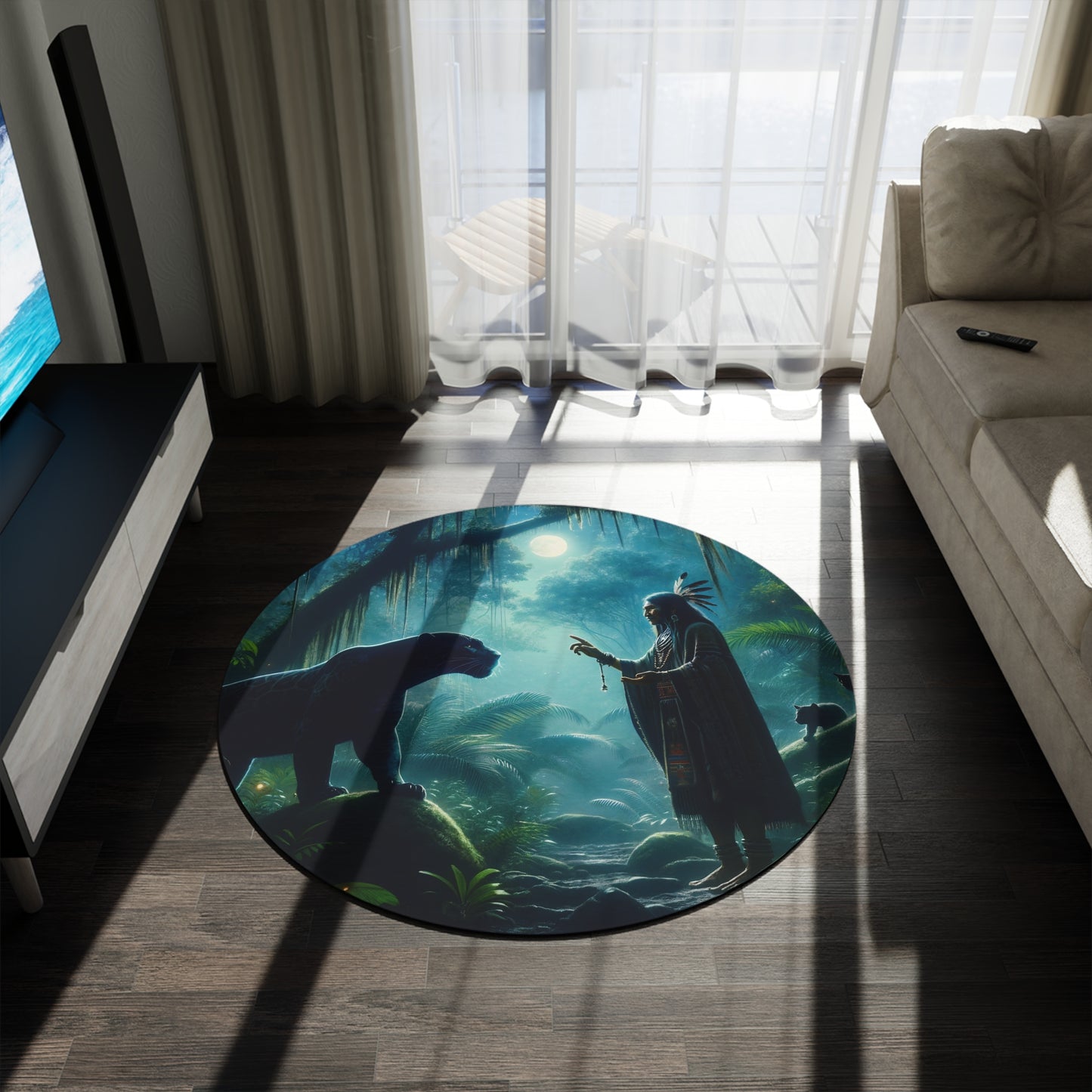 Halı | Yuvarlak | Şamanik Fantezi | Vahşi Buluşma