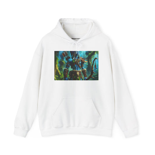 Hoodie | Unisex | Hooded Sweatshirt | Heavy Blend | Tribal Fantasy | Wood Elf Warrior