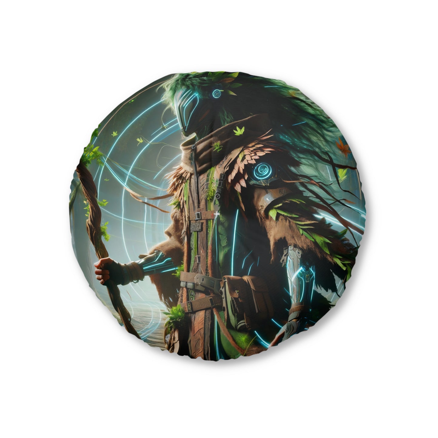 Cuscino | Cuscino da pavimento | Trapuntato | Rotondo | Mitologia Slava | Leshy Tecno-Organico