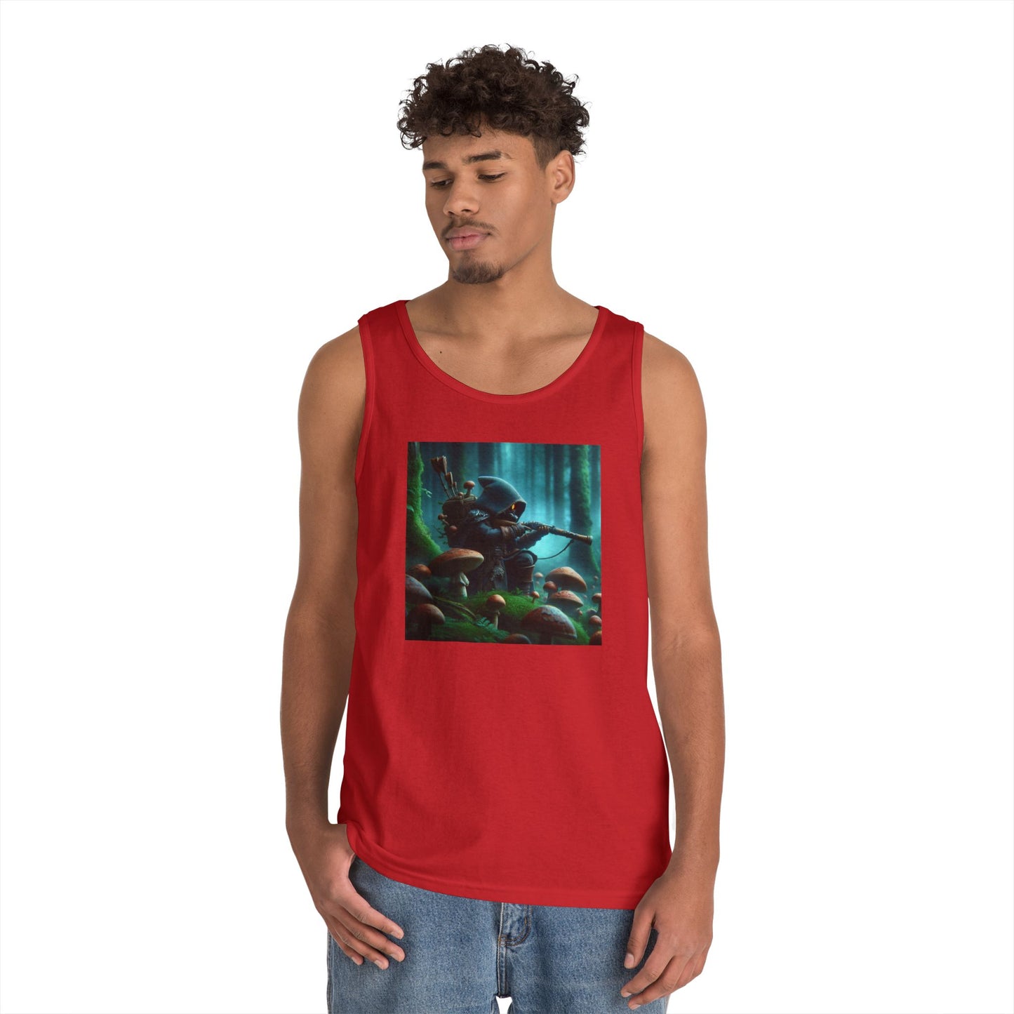 Tanktop | Unisex | Zwaar katoen | Myconomantiek | Bosgeest-wachter