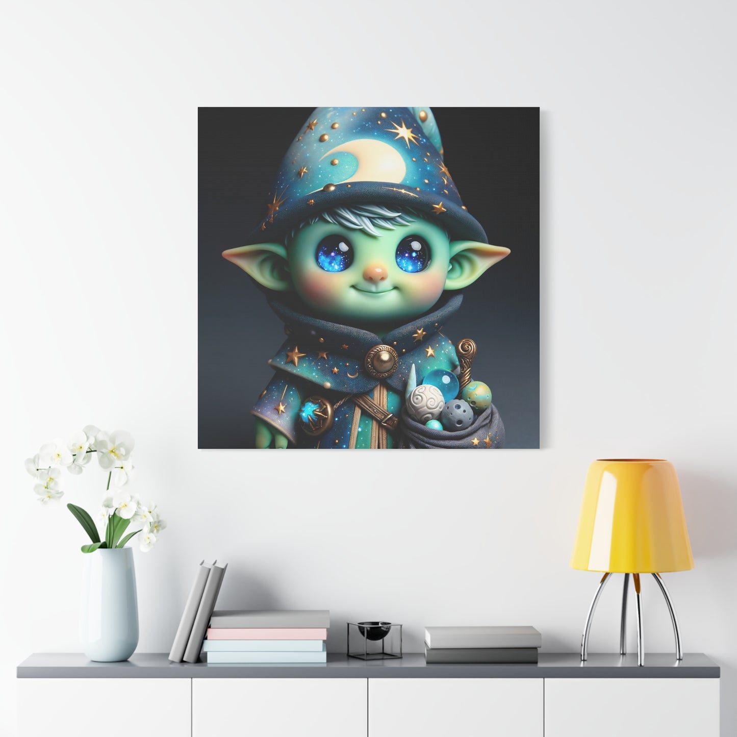 Lerret | Matt | Kosmisk Alvekunst | Fantasidukke