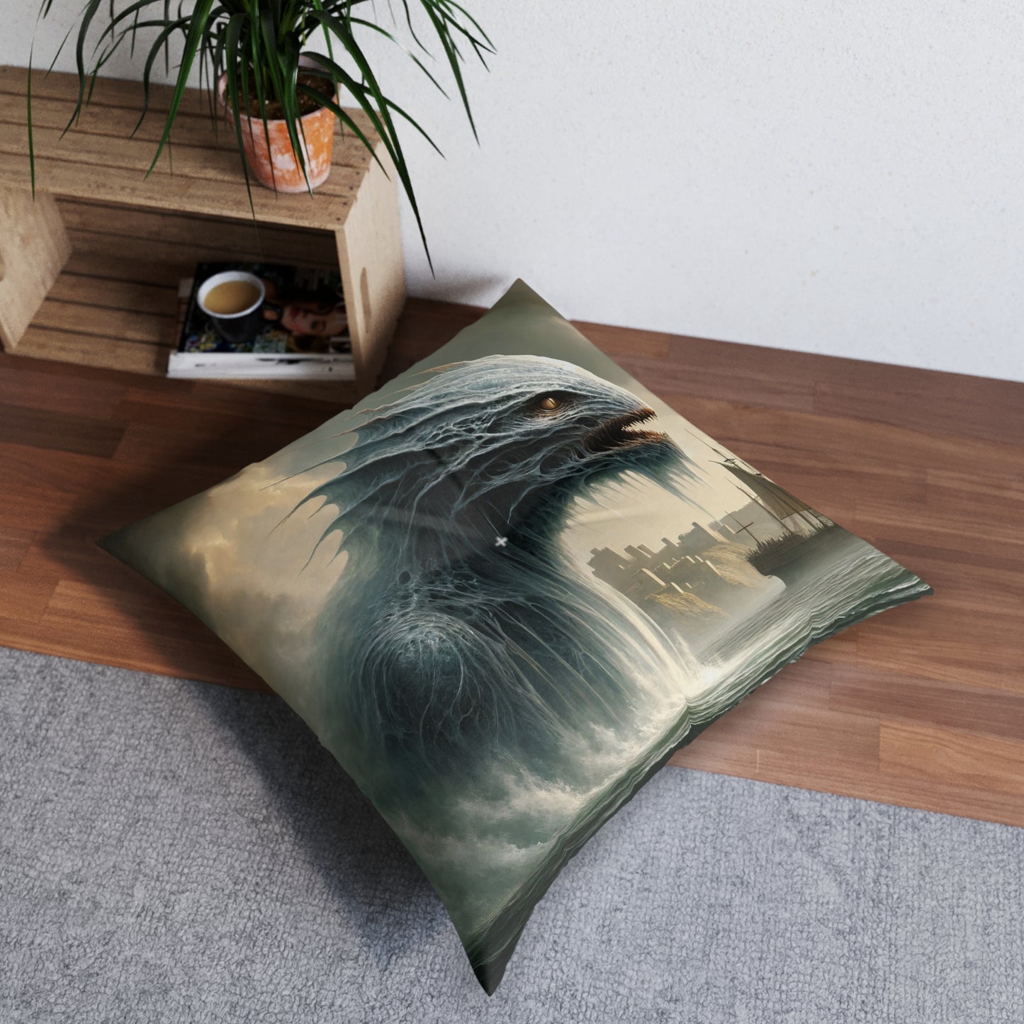 Cuscino | Cuscino da pavimento | Trapuntato | Quadrato | Mitologia Nordica | Jörmungandr | Serpente Marino