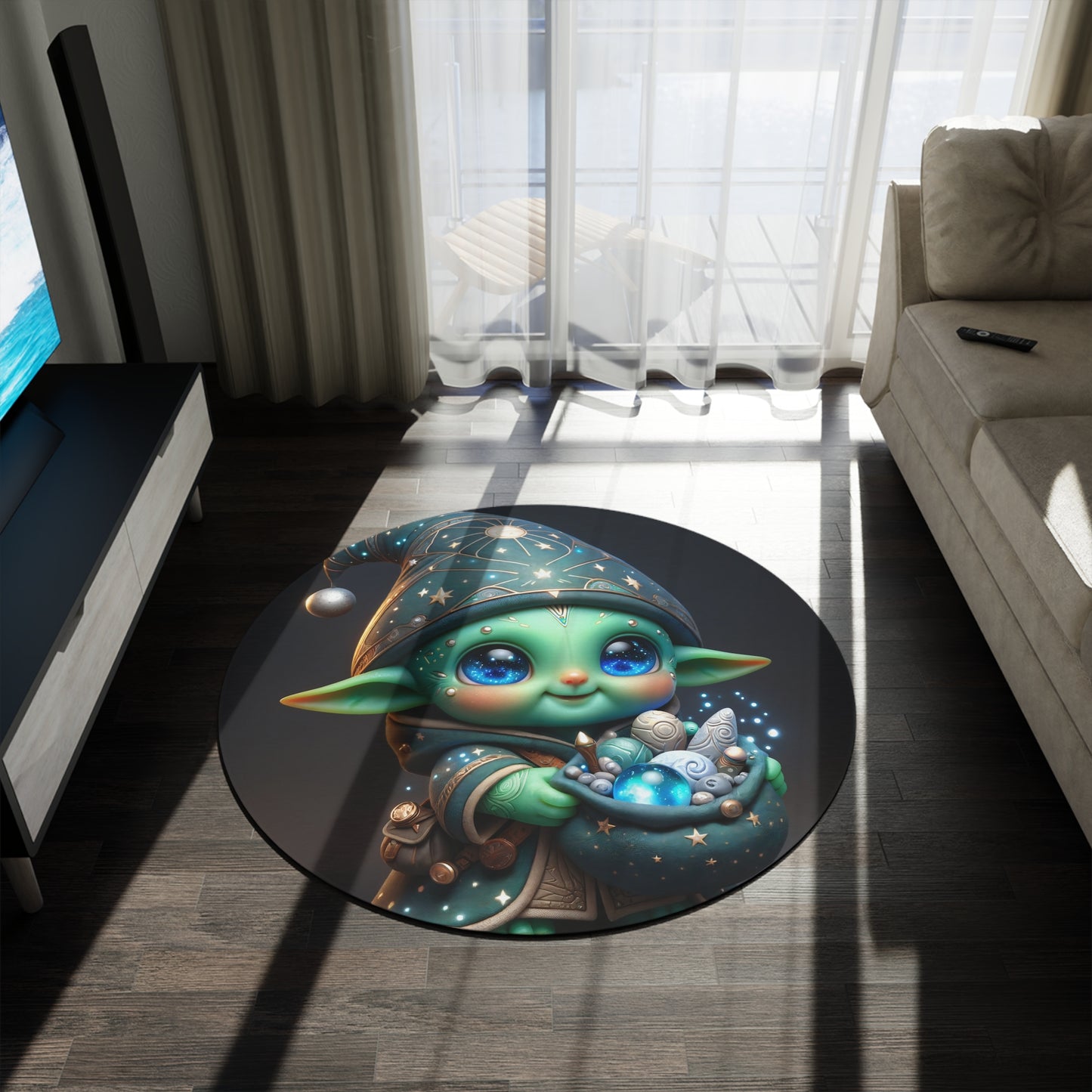 Halı | Yuvarlak | Kozmik Fantezi | Goblin Sihirbazı