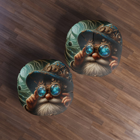 Poduszka | Poduszka podłogowa | Pikowana | Okrągły | Nordycka fantazja | Krasnoludzki mag