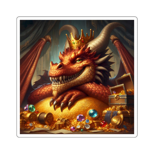 Autocollant | Carré | Mythologie nordique | Fafnir | Dragon