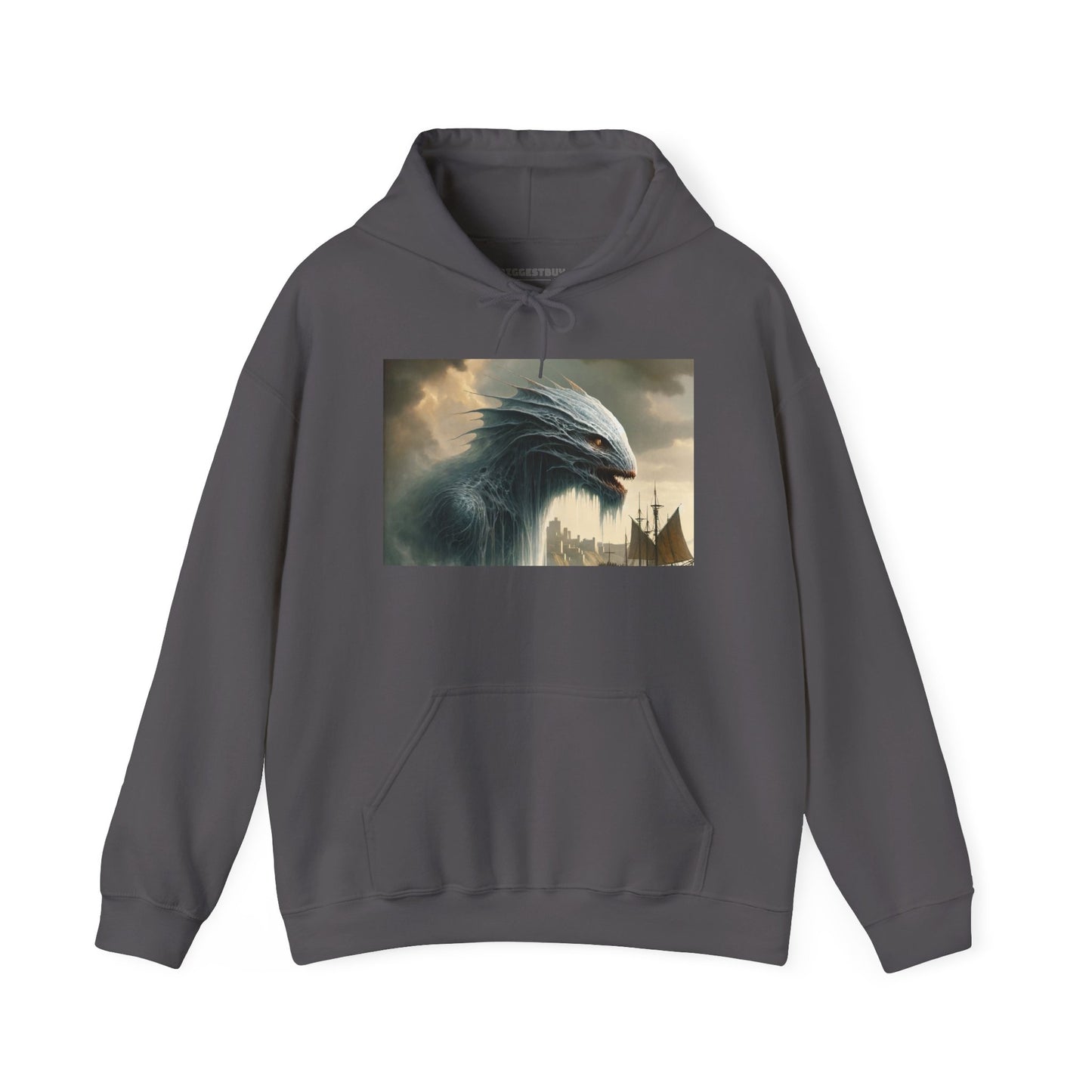 Felpa con cappuccio | Unisex | Felpa con cappuccio | Misto pesante | Mitologia Nordica | Jörmungandr | Serpente Marino