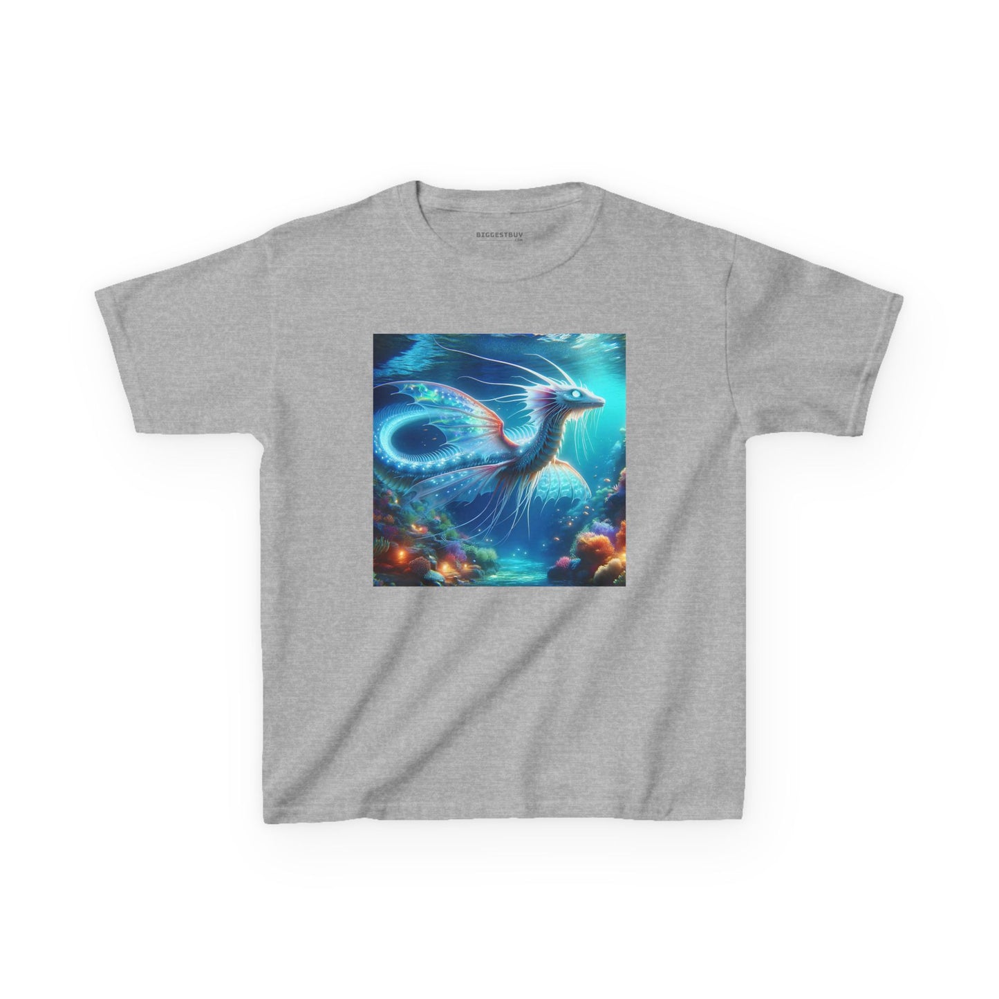 T-Shirt | Koszulka dziecięca | Ciężka bawełna | Mitologia morska | Ryujin | Smok wodny