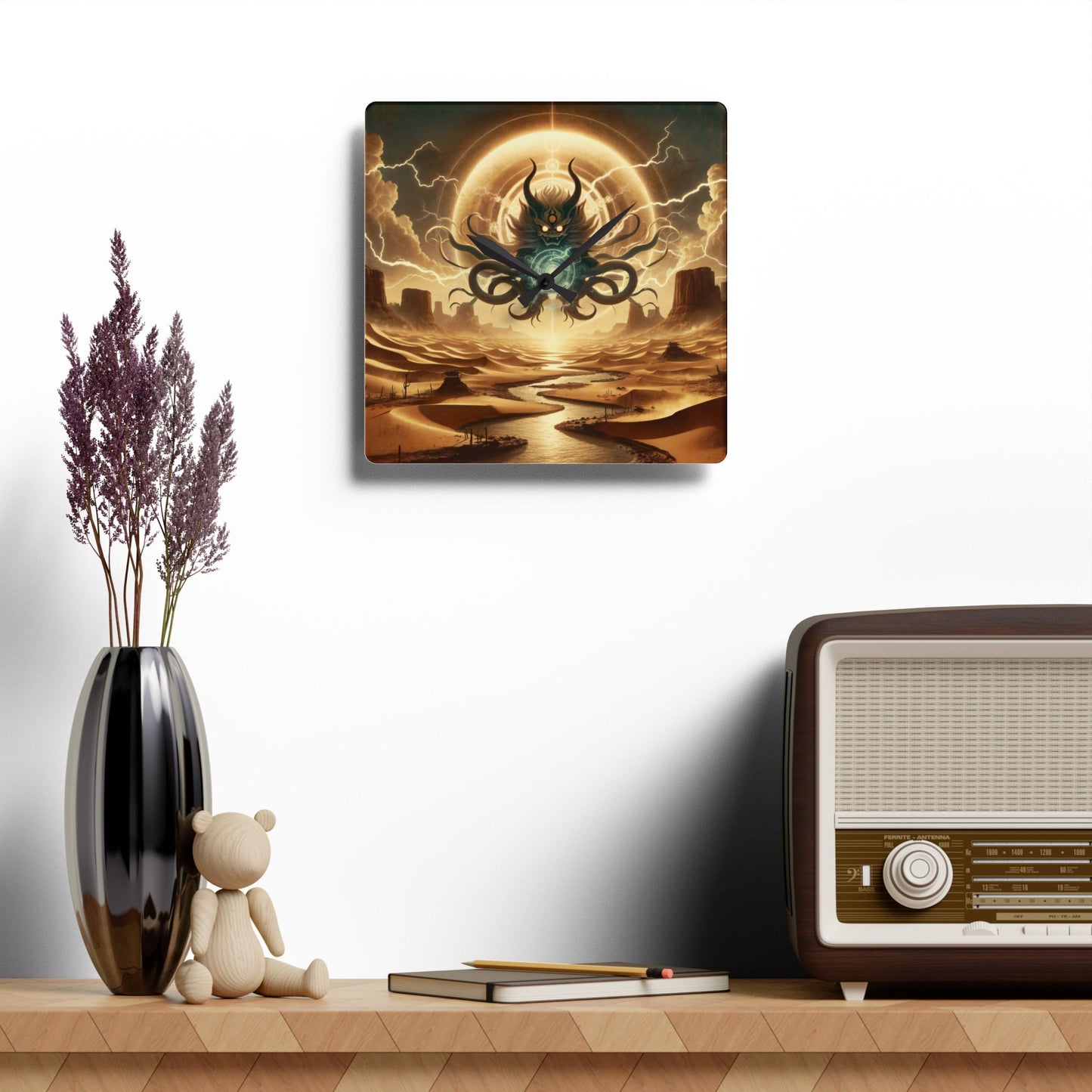 Reloj de pared | Acrílico | Redondo o cuadrado | Horror Cósmico | Entidad Lovecraftiana | Caos