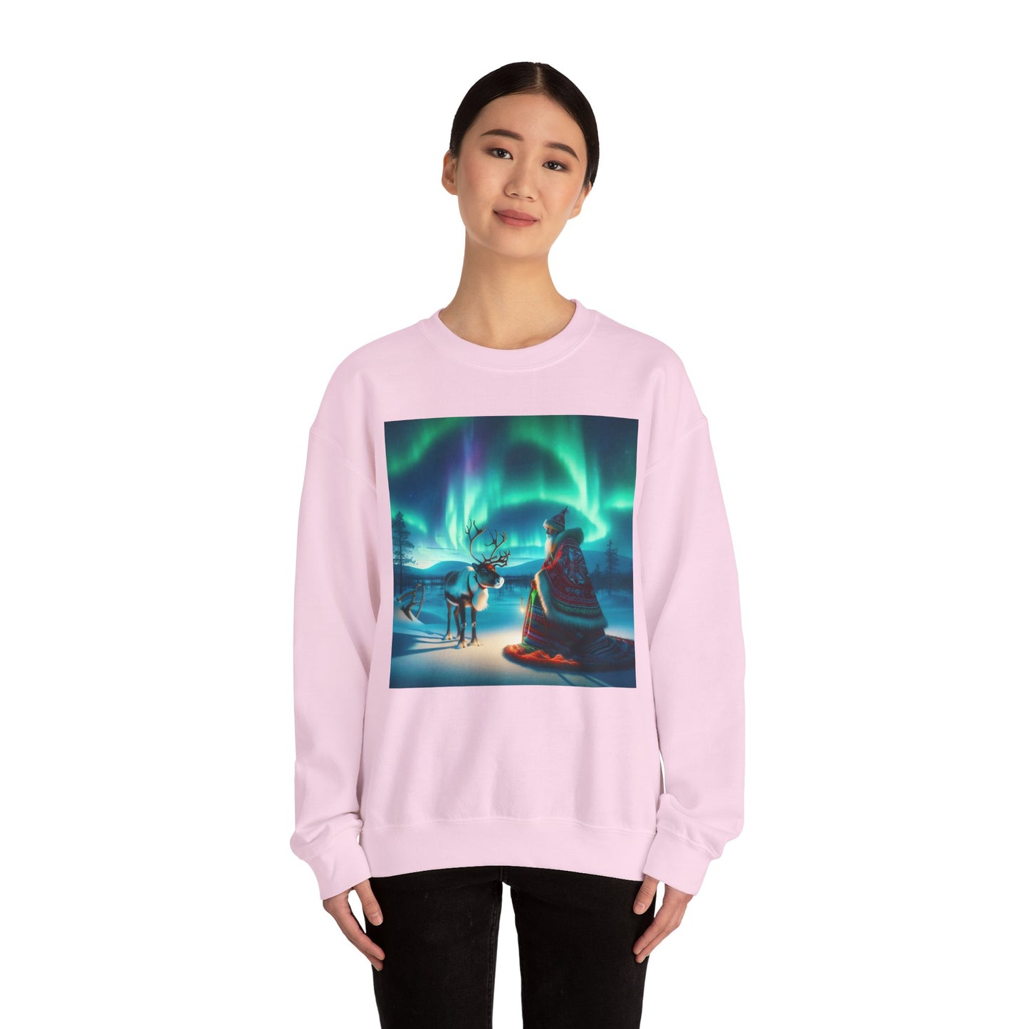 Bluza dresowa | Unisex | Okrągły dekolt | Gruba mieszanka | Szamanizm Polarny | Wizja Saamów