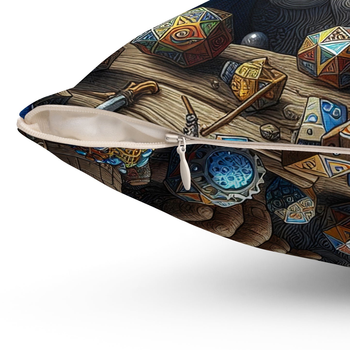 枕 | ポリエステル | 正方形 | スチームパンク・ファンタジー | ドワーフ魔法使い
