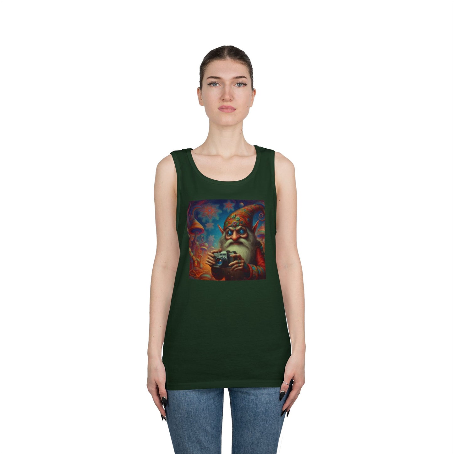 Tanktopp | Unisex | Kraftig bomull | Fantasy | Psykedelisk | Domovoi