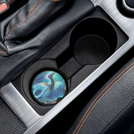 Sous-verre | Sous-verre pour voiture | Stéatite | Mythologie Aquatique | Dragon Marin