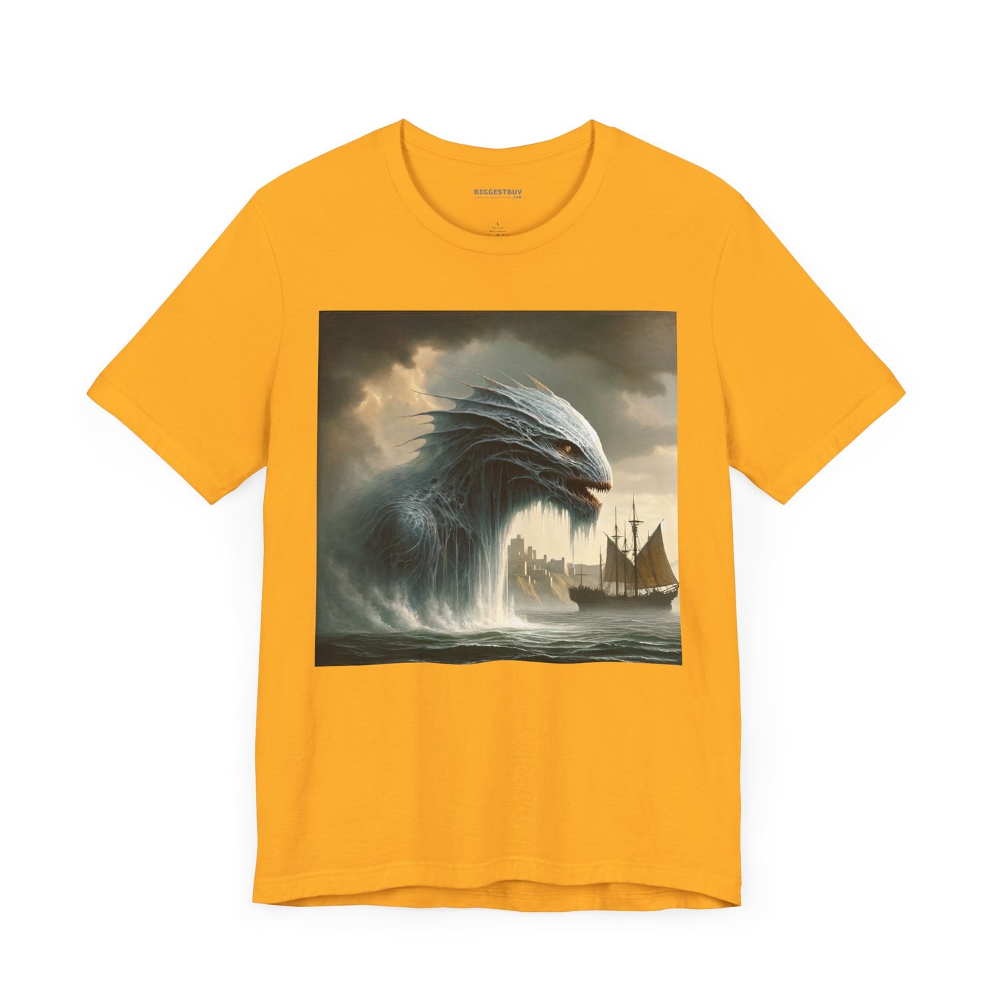 T-shirt | Unisex | Maglietta in jersey | Manica corta | Mitologia Nordica | Jörmungandr | Serpente Marino