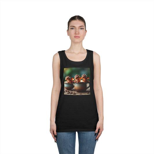 Tanktopp | Unisex | Kraftig bomull | Søt Fantasy Kunst | Baby Drage