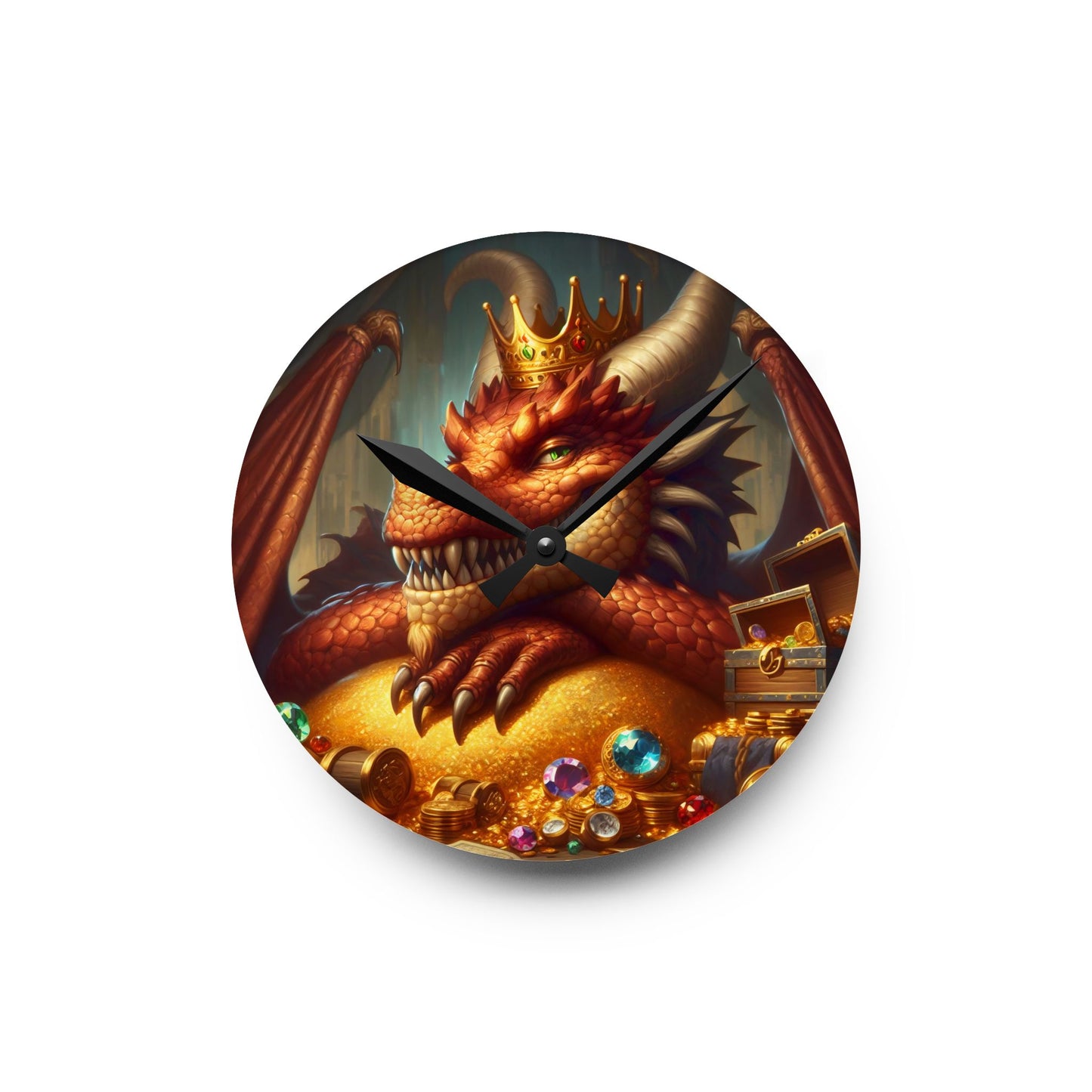 Zegar ścienny | Akrylowy | Okrągły lub kwadratowy | Nordycka Mitologia | Fafnir | Smok