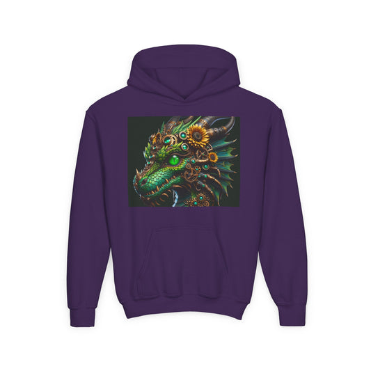 Sweatshirt | Youth | Hooded | Heavy Blend | Steampunk Fantasy | Dragon Head