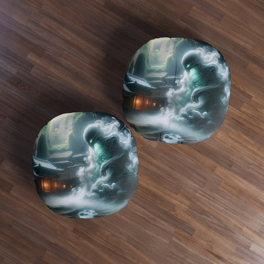 Pillow | Floor Pillow | Tufted | Round | Japanese Yokai | Spirit Apparition