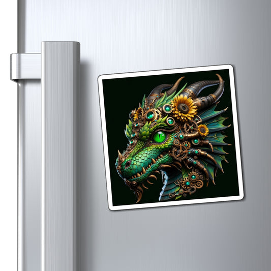 Magnet | Vinyl | Steampunk Fantasy | Dragon Head