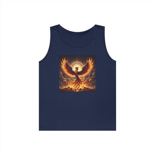 Tank Top | Unisex | Katun Tebal | Mitologi Phoenix | Burung Api