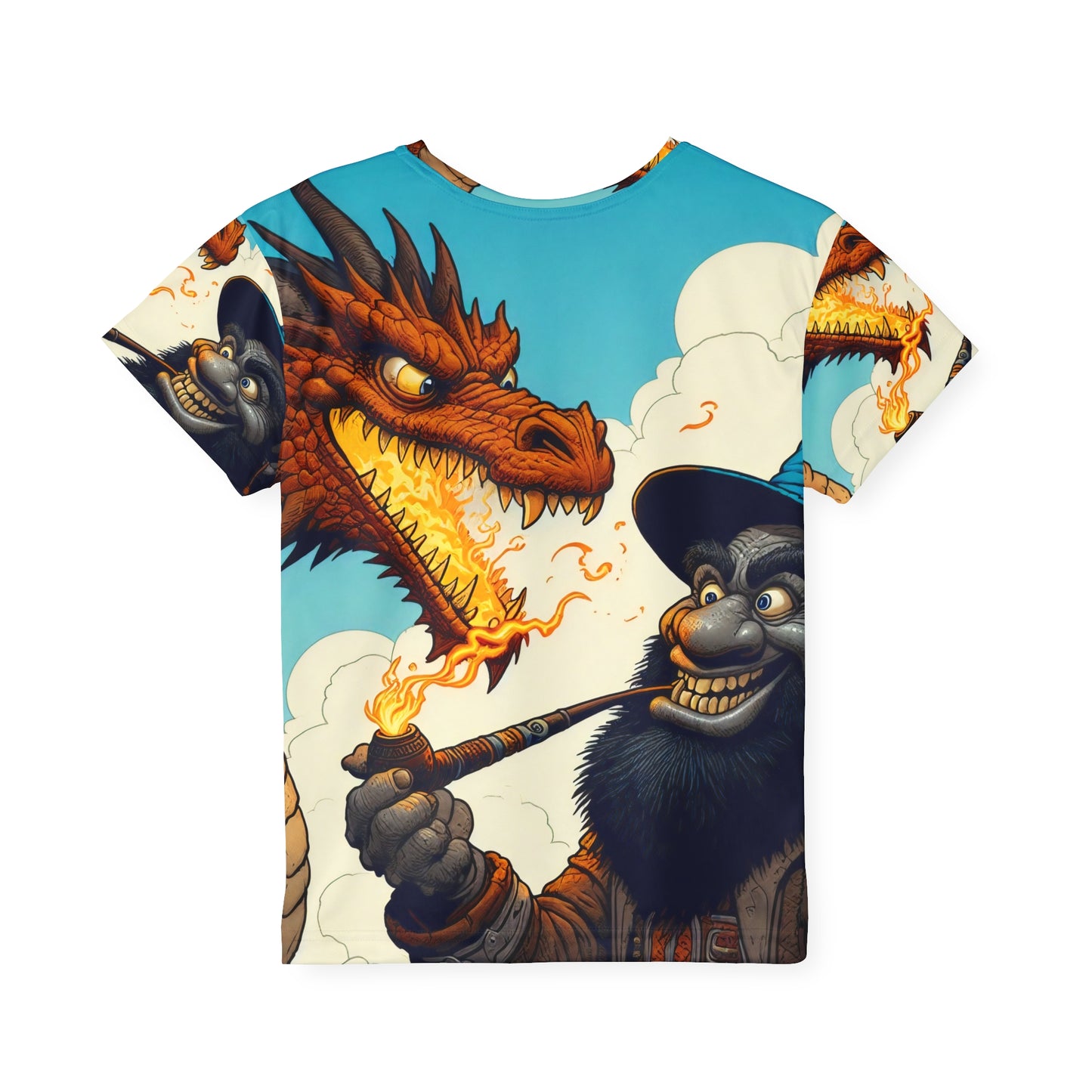 Camisa Esportiva | Crianças | Fantasia Épica | Duelo de Magia | Dragão