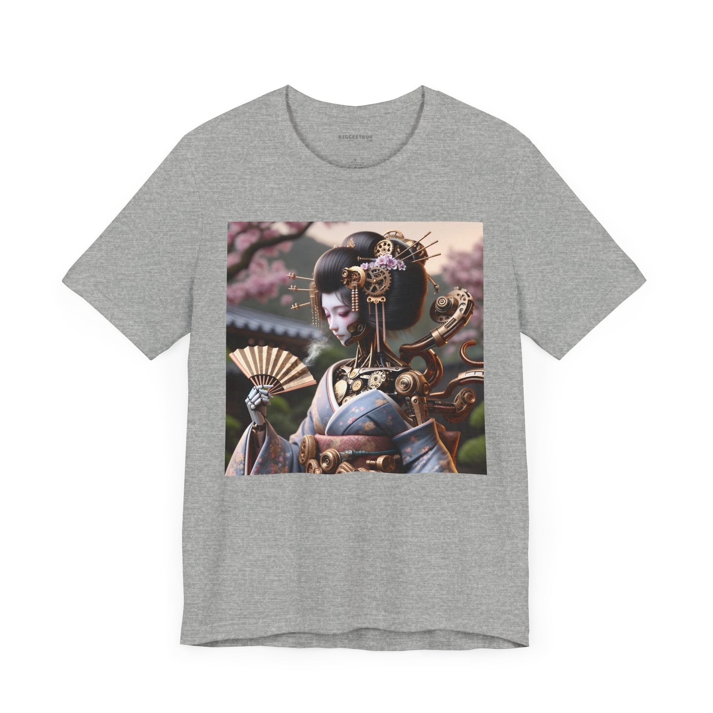 Tシャツ | ユニセックス | ジャージーTシャツ | 半袖 | スチームパンク | サイバーギーシャ | ロボット芸者