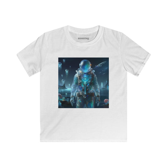 T-Shirt | Kinder-T-Shirt | Softstyle | Weltraum-Biolumineszenz | Astronaut
