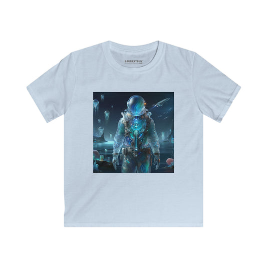T-Shirt | Kinder-T-Shirt | Softstyle | Weltraum-Biolumineszenz | Astronaut