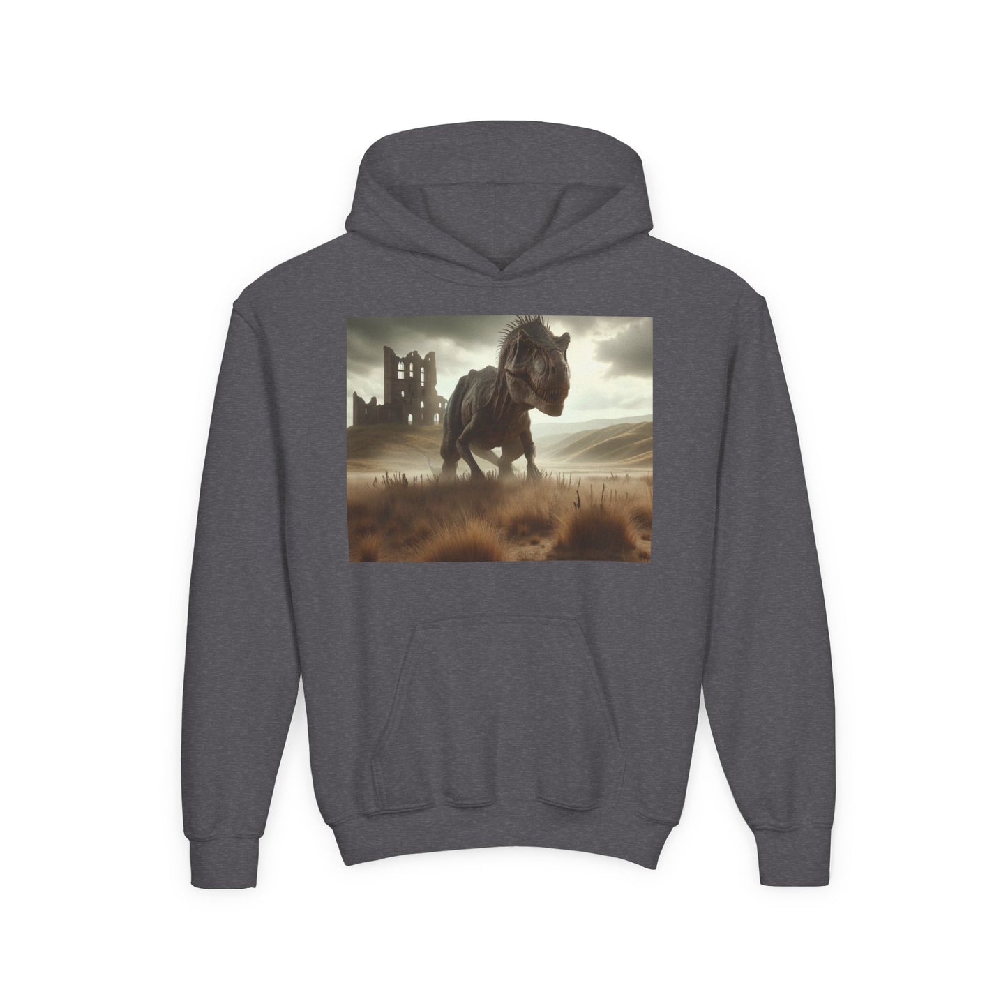 Felpa | Ragazzi | Con cappuccio | Misto pesante | Paleofinzione | Dinosauri Preistorici | T-Rex