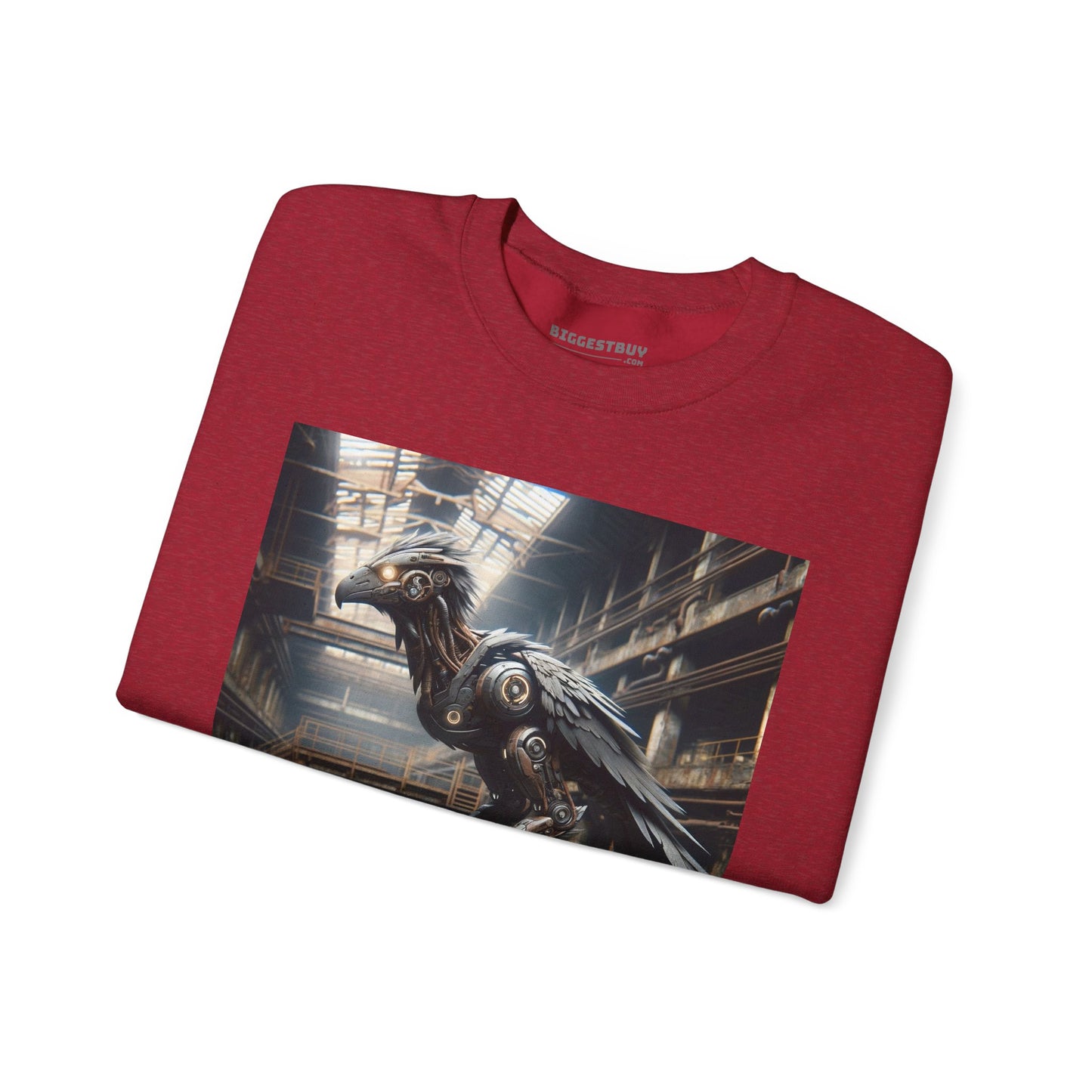 Felpa | Unisex | Girocollo | Misto pesante | Steampunk Post-Apocalittico | Corvo Meccanico
