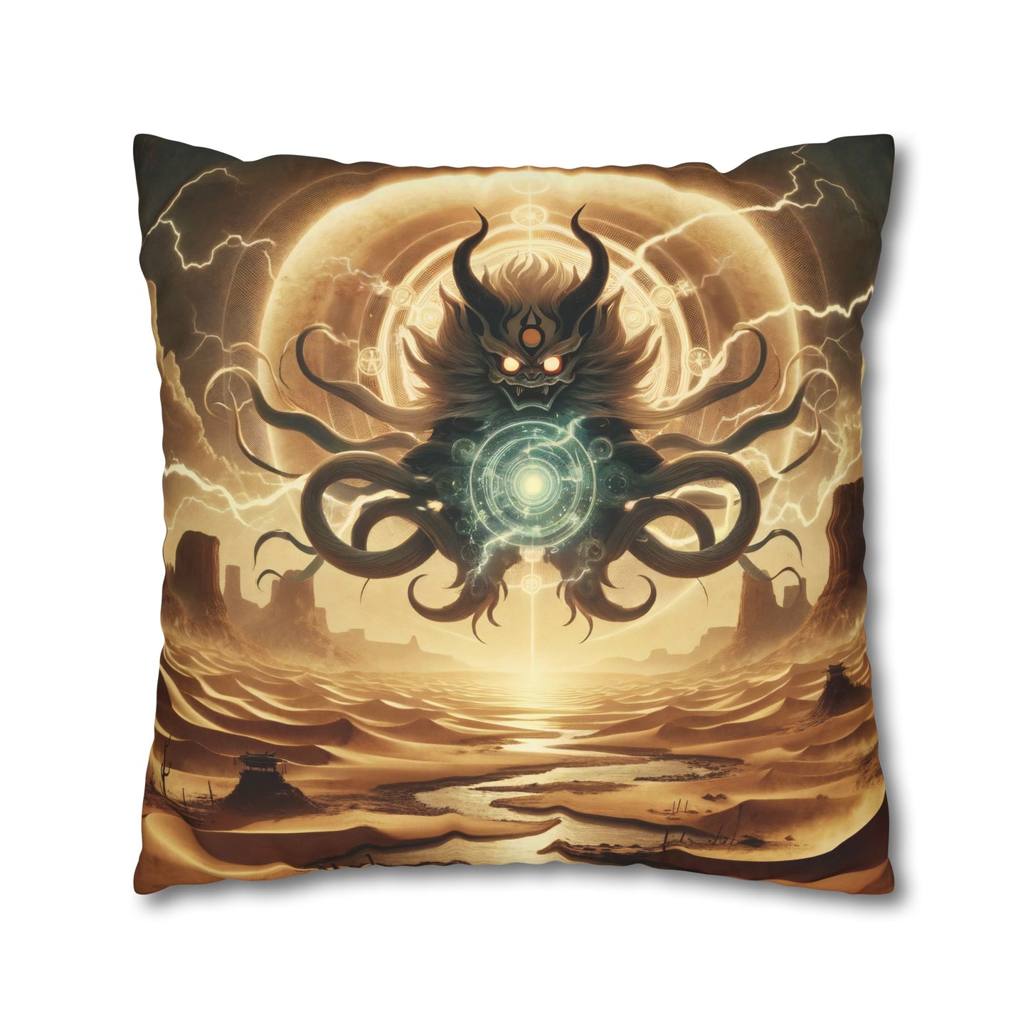 Funda de almohada | Cuadrado | Lienzo de poliéster | Horror Cósmico | Entidad Lovecraftiana | Caos