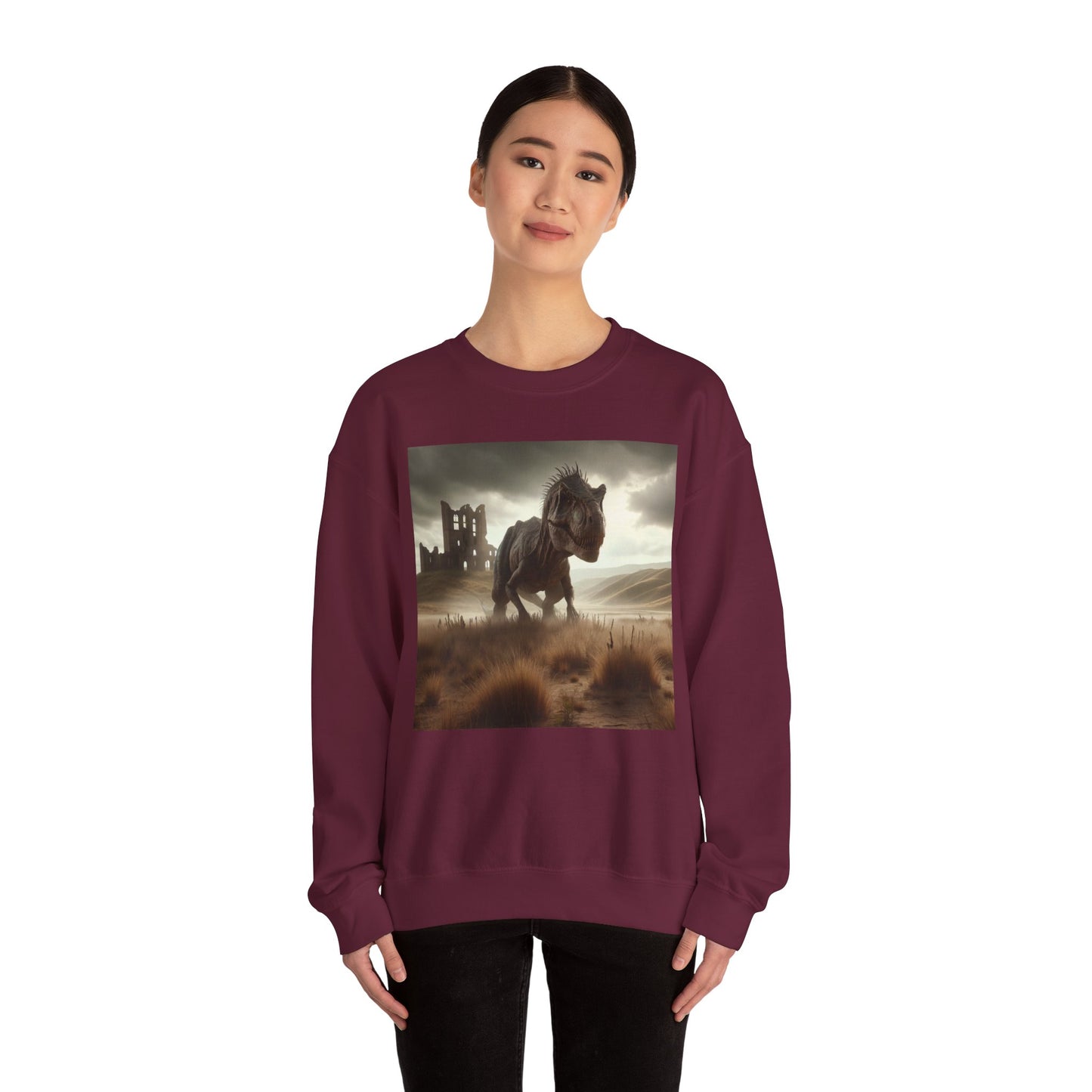 Felpa | Unisex | Girocollo | Misto pesante | Paleofinzione | Dinosauri Preistorici | T-Rex