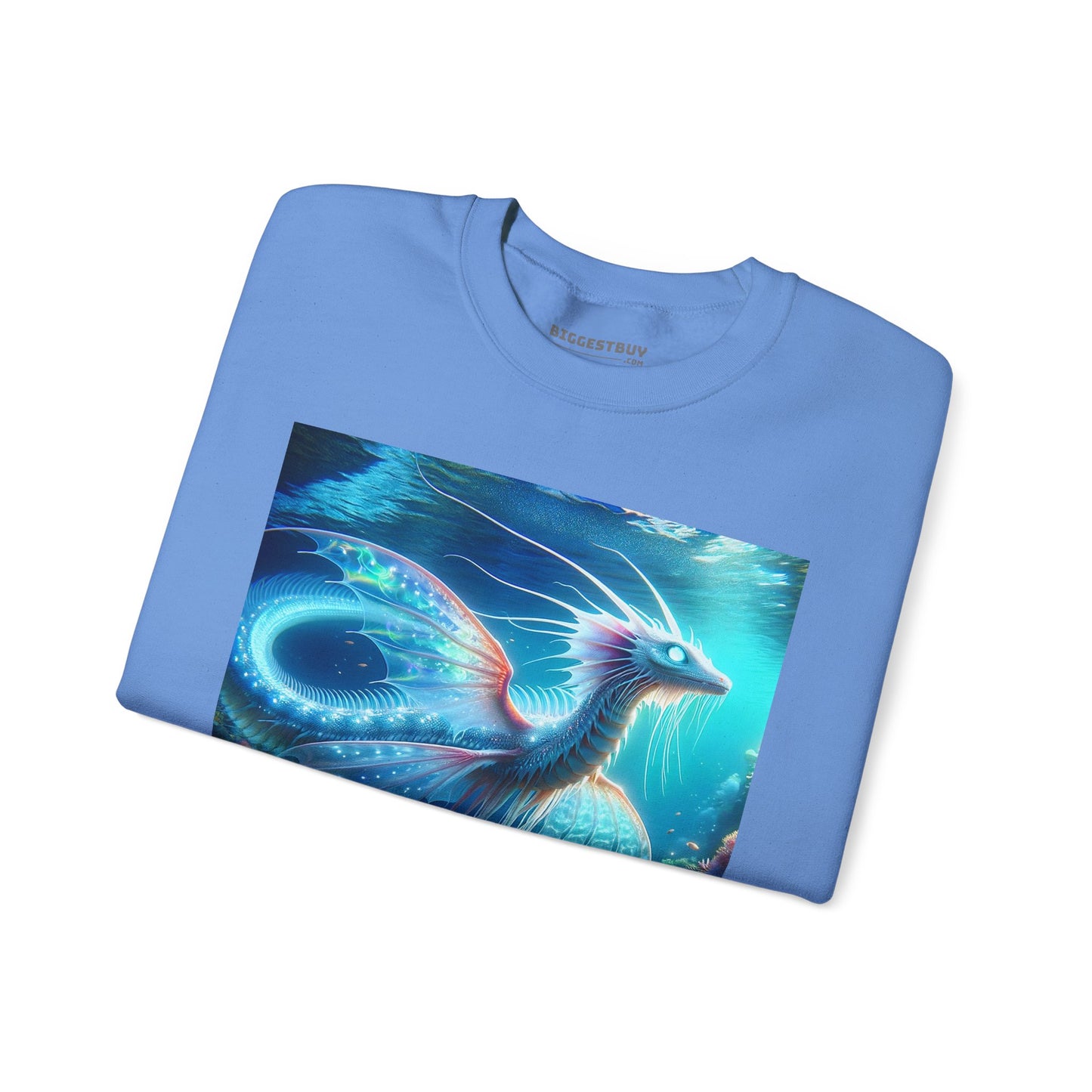 Bluza dresowa | Unisex | Okrągły dekolt | Gruba mieszanka | Mitologia morska | Ryujin | Smok wodny