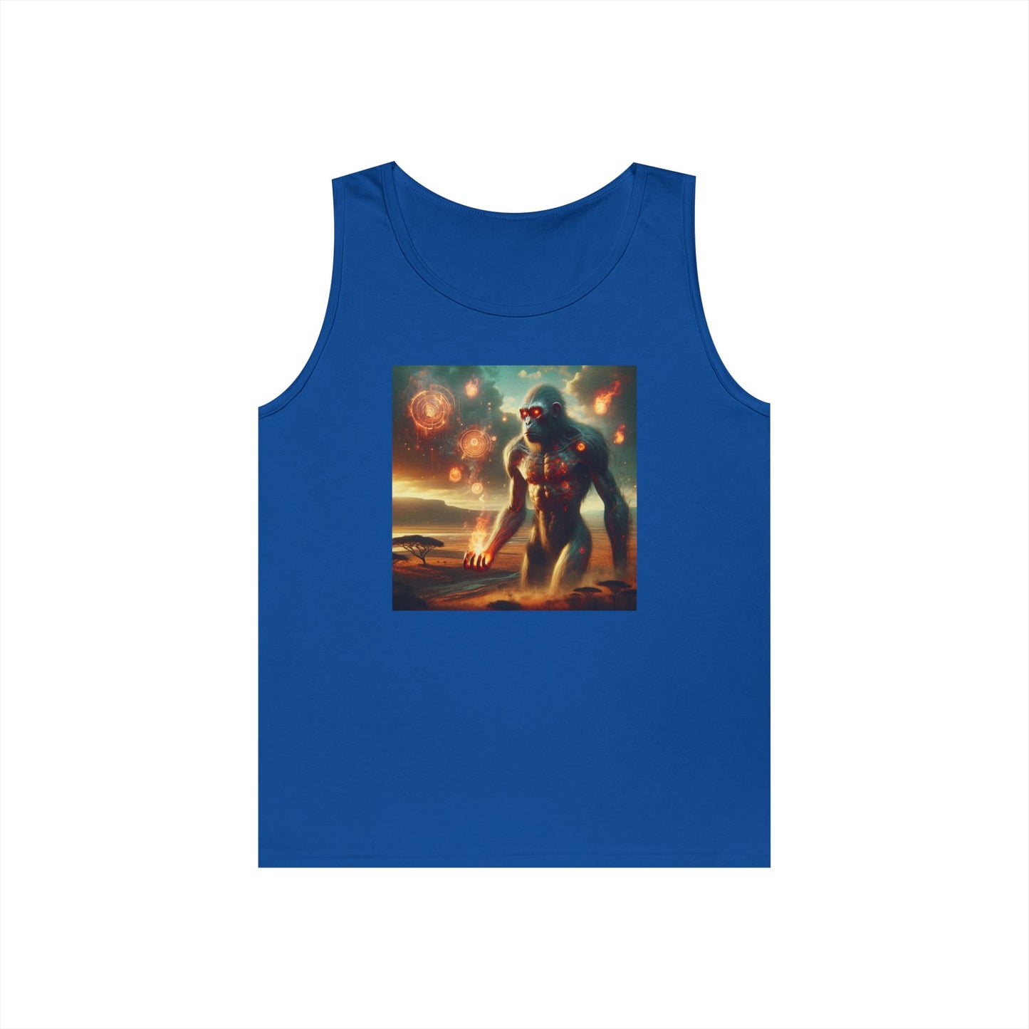 Tank Top | Unisex | Katun Tebal | Mitos Titan Api | Dewa Primordial