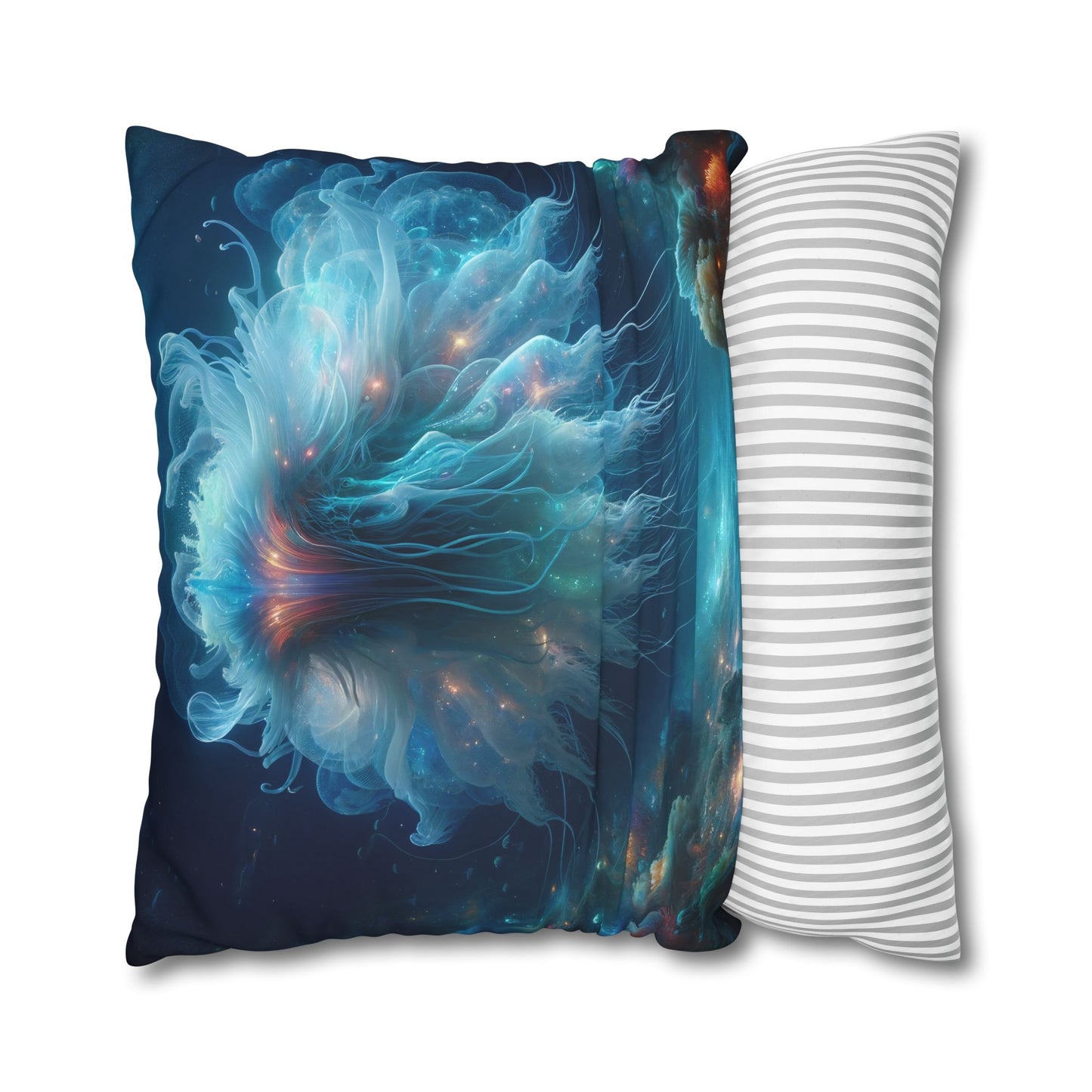 Yastık kılıfı | Kare | Polyester kanvas | Kozmik Deniz Fantezisi | Medusa
