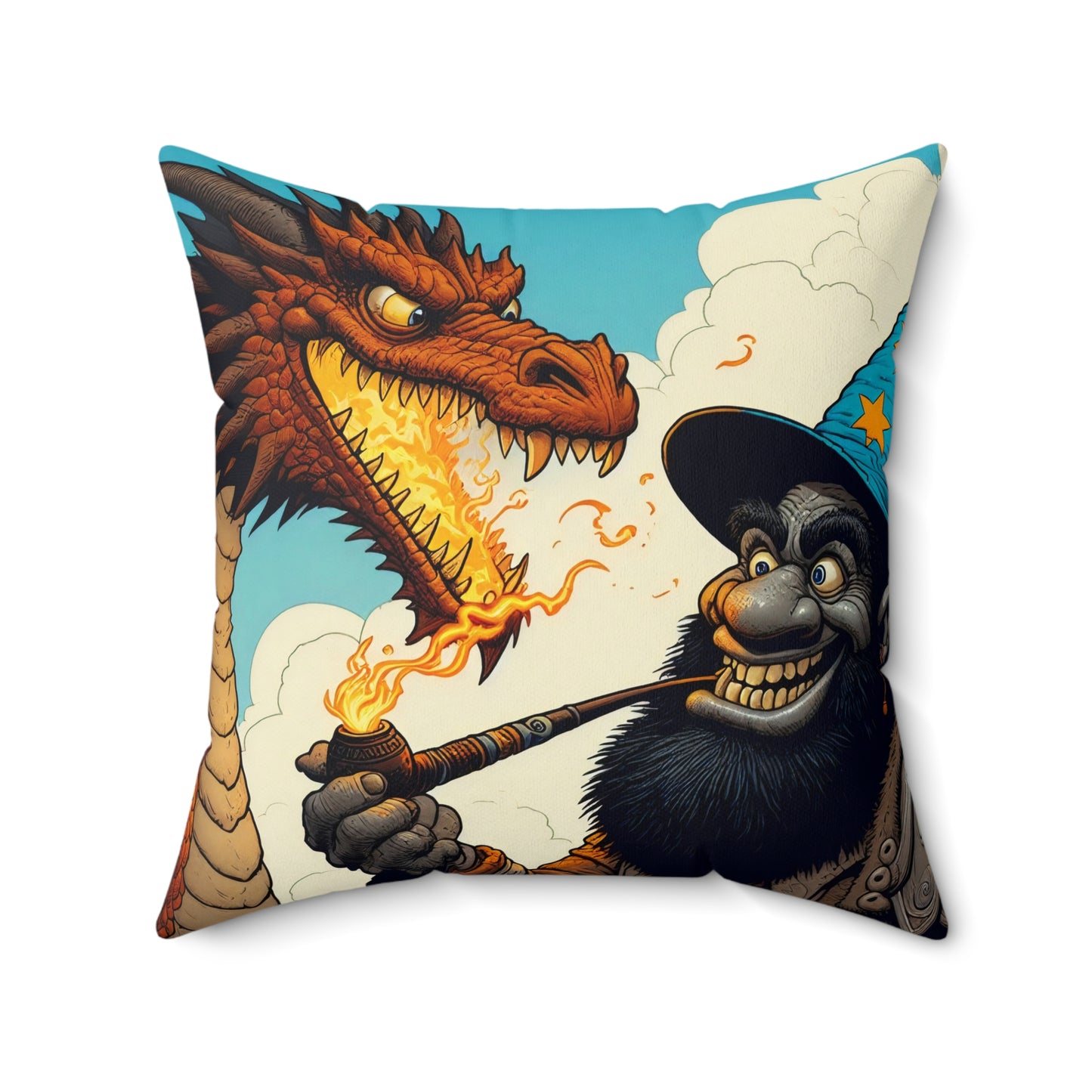 Cuscino | Poliestere | Quadrato | Fantasy Epico | Magia Draconiana | Goblin