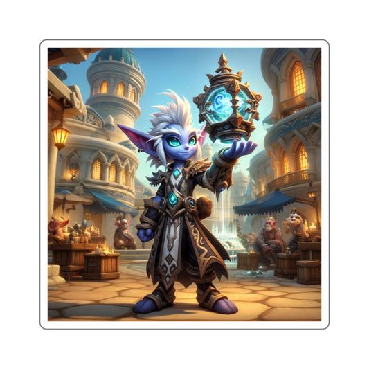 Adesivo | Quadrado | Fantasia Cronomágica | Gnomo Azul