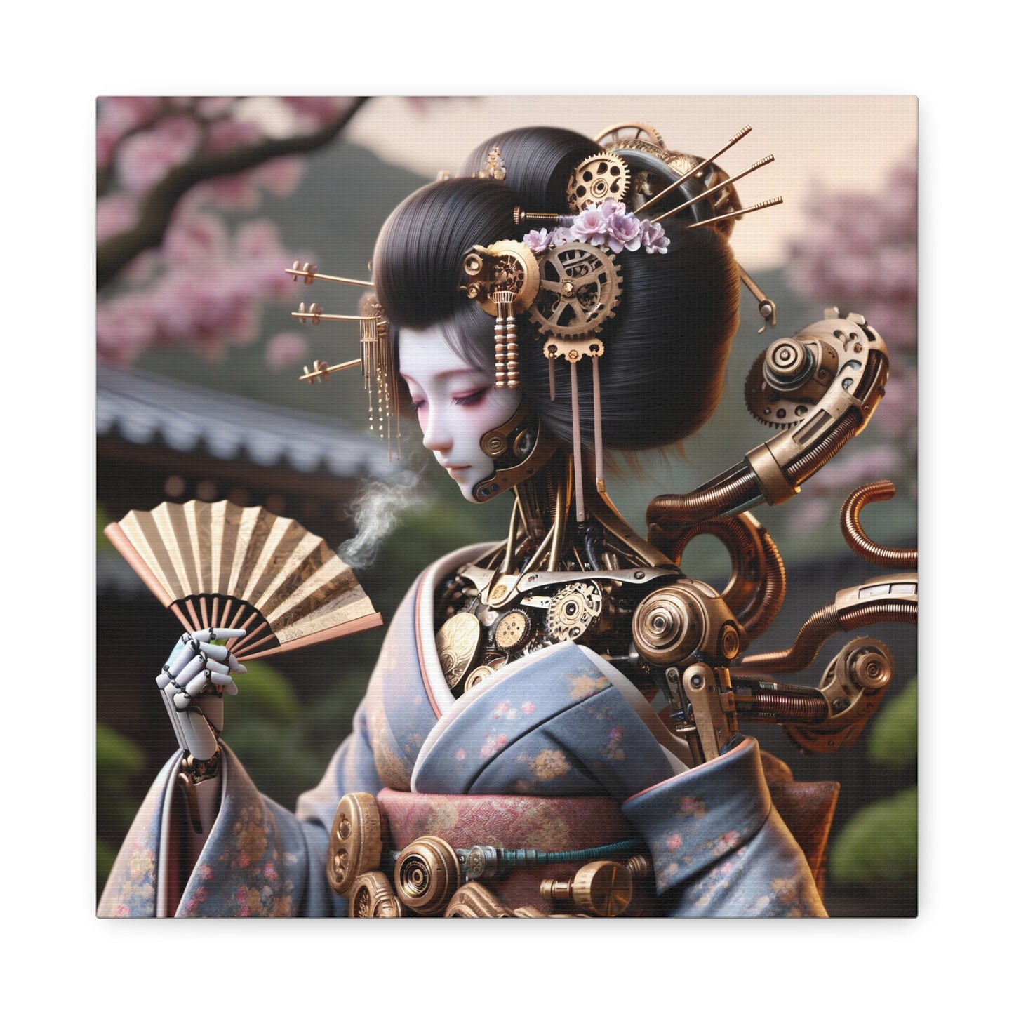 Canvas | Mat | Steampunk | Cyberpunk | Geisha Robot