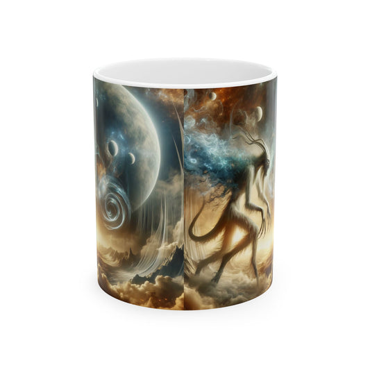 قدح | سيراميك | أبيض | رعب كوني | محرك الواقع | كيان