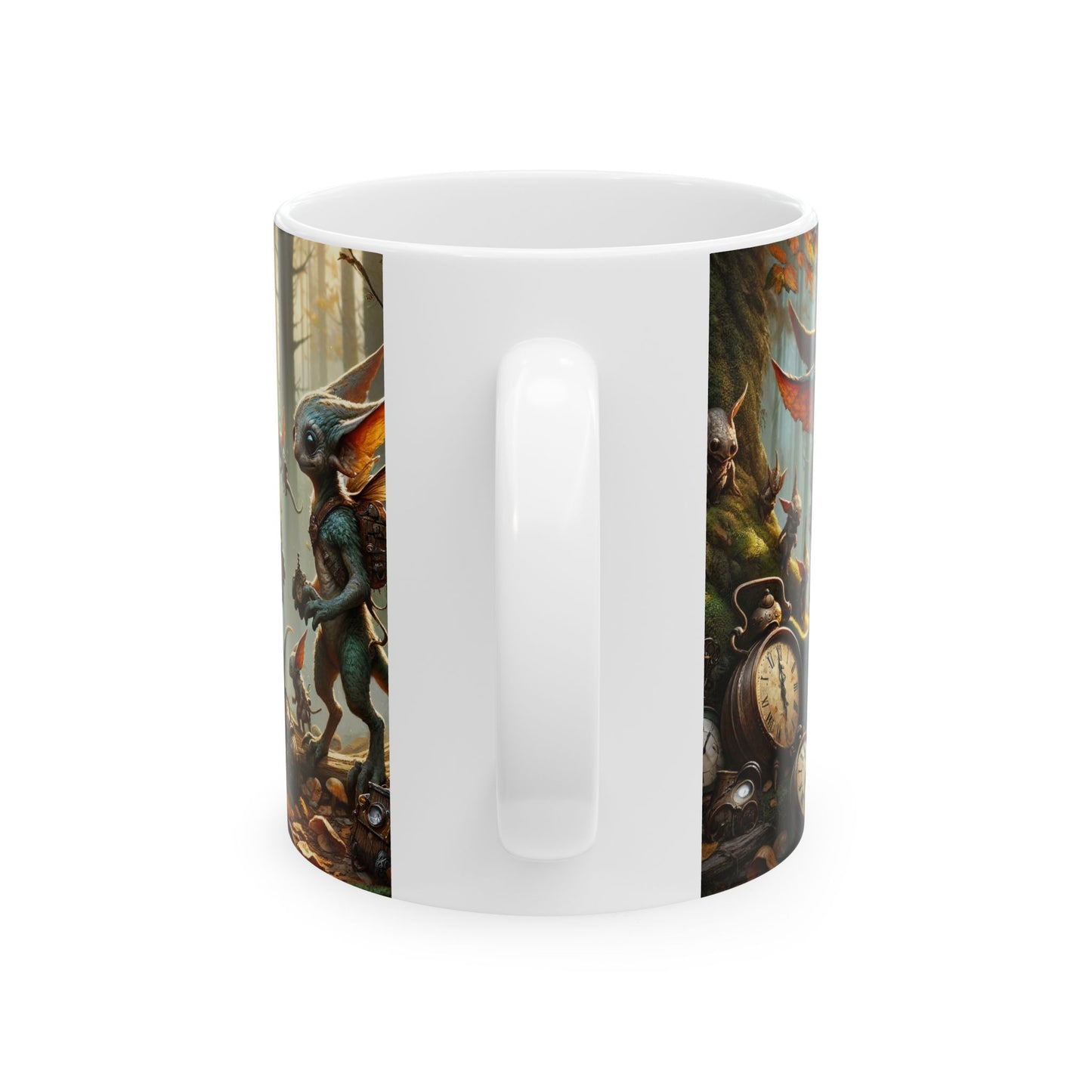 Tazza | Ceramica | Bianca | Mitologia Celtica | Pooka | Foresta