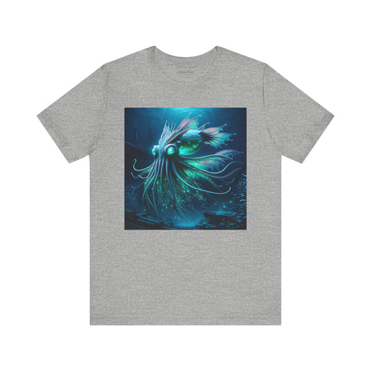 티셔츠 | 유니섹스 | 저지 티 | 반팔 | 러브크래프트 공포 | 심해 레비아탄