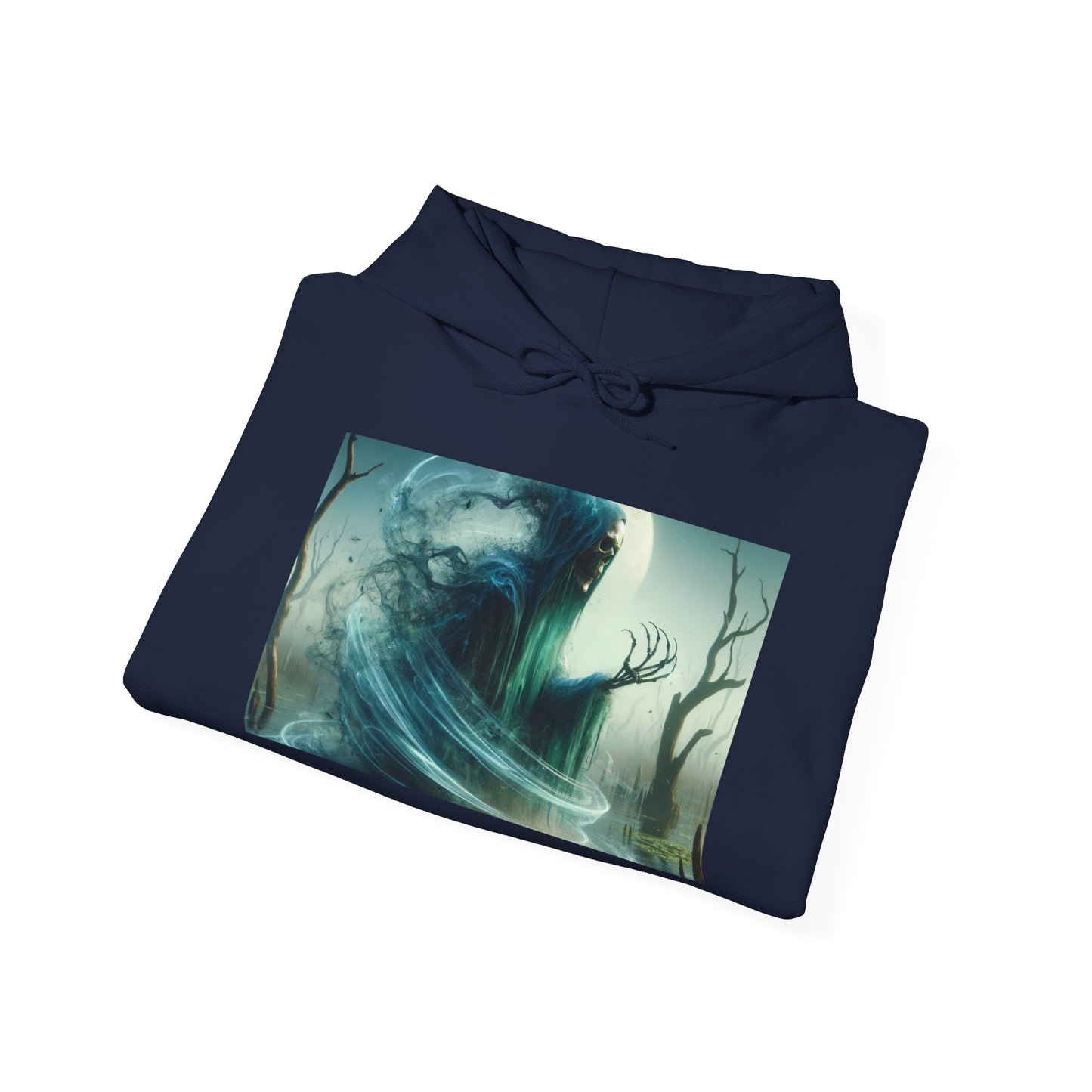 เสื้อมีฮู้ด | ยูนิเซ็กส์ | เสื้อสเวตเตอร์มีฮู้ด | ผ้าผสมเนื้อหนา | แฟนตาซีมืด | ภูตผีในหนองน้ำ