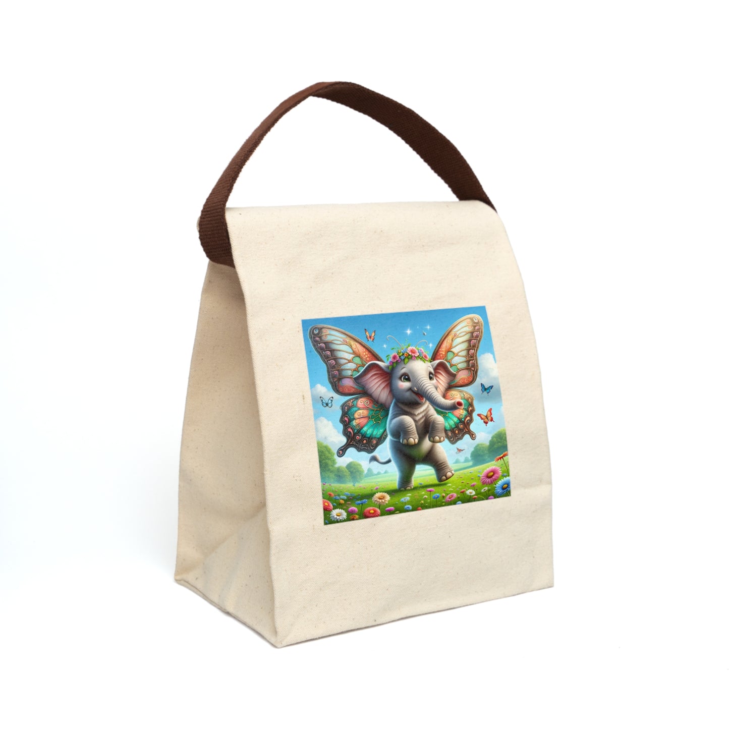 Lunchtasche | Canvas | Mit Gurt | Magische Fabelwelt | Airavata-Elefant