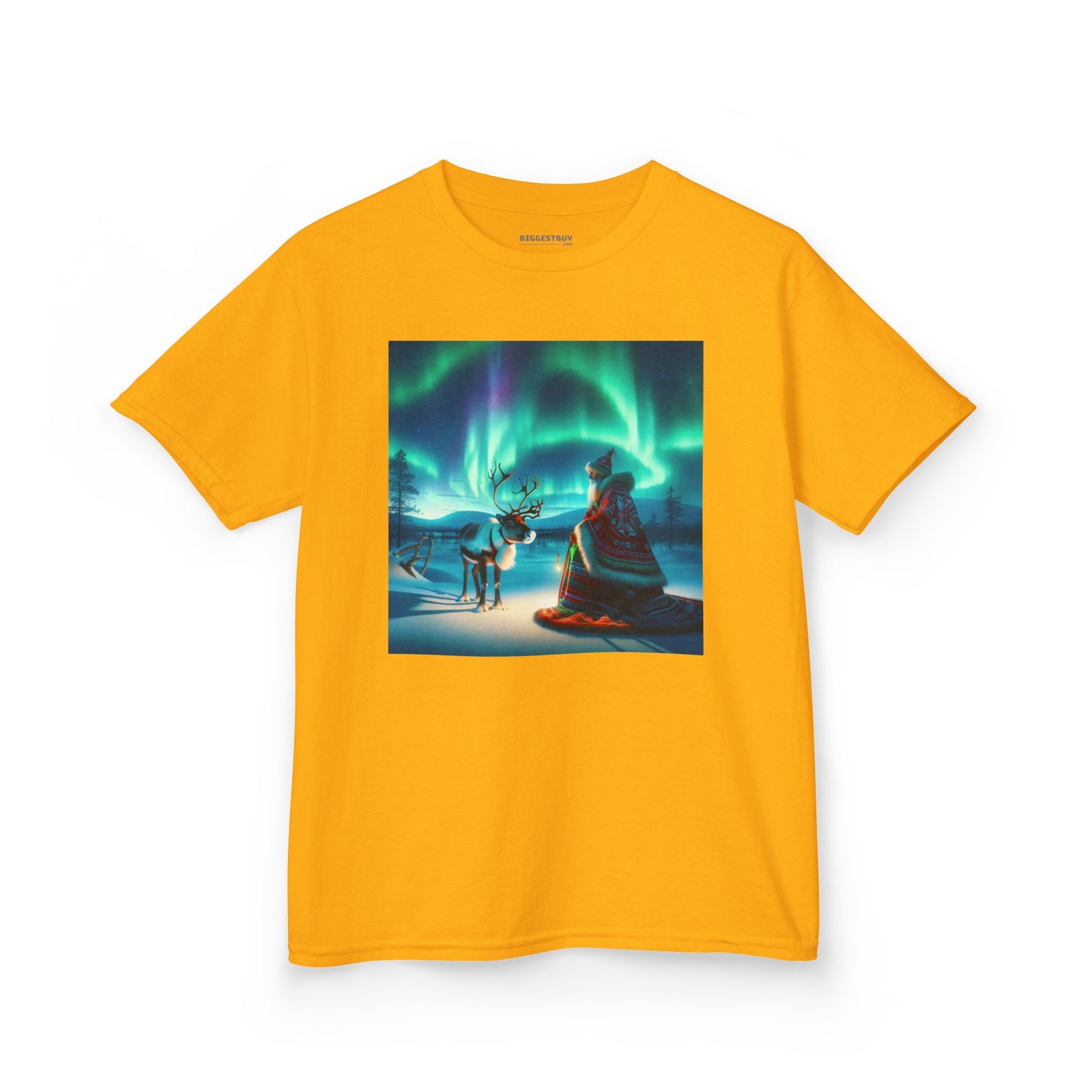 Camiseta | Camiseta Infantil | Algodão Pesado | Misticismo Nórdico | Xamã Sami