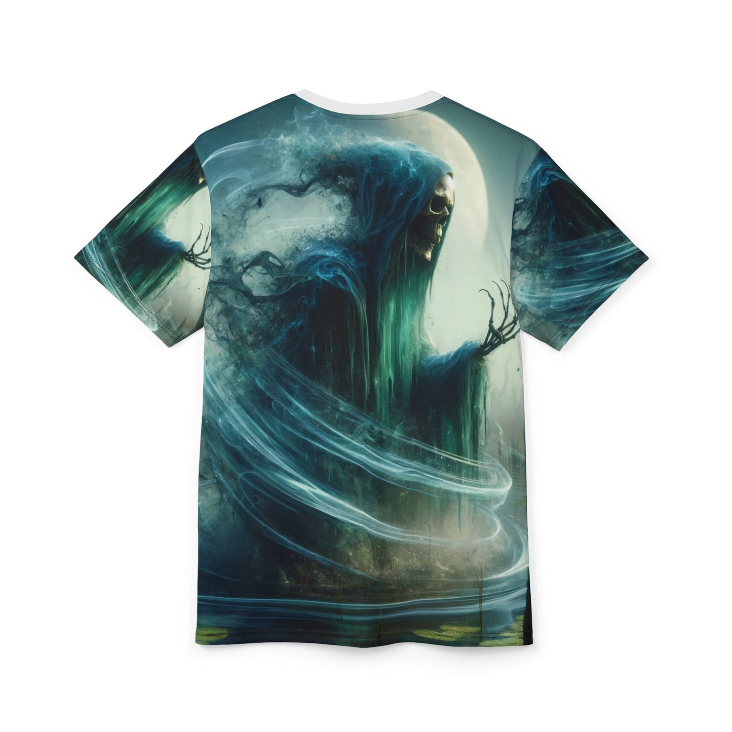 टी-शर्ट | ऑल ओवर प्रिंट | यूनिसेक्स टी | डार्क फैंटेसी | भूतिया प्राणी | दलदल